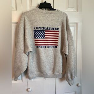 Hanes Classic Size XL Gray Crew Neck Sweatshirt USA Made Operation Desert Storm